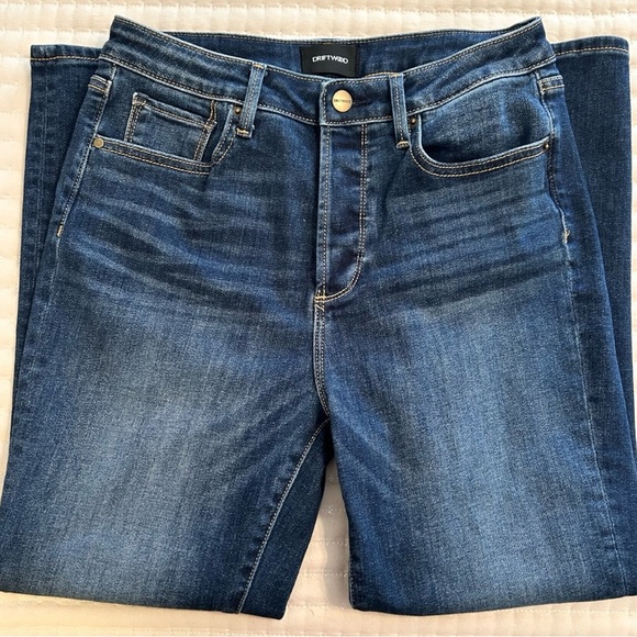 Driftwood Meg Button Fly High Rise Straight Leg Denim Jeans, Size 27 - Picture 6 of 8